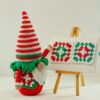 crochet pattern: christmas gnome with granny square vest