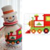 crochet pattern: snowman with embroidered train