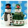 crochet pattern: snowman couple